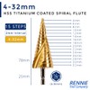 3 Pack - 4mm to 32mm Spiral Flute Step Drill