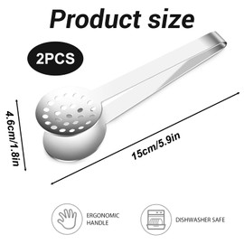 2 Pcs Stainless Steel Tea Bag Squeezer – Effortless & Clean Tea Bag Extraction Tool – Perfect for Squeezing Excess Tea from Bags Without Mess