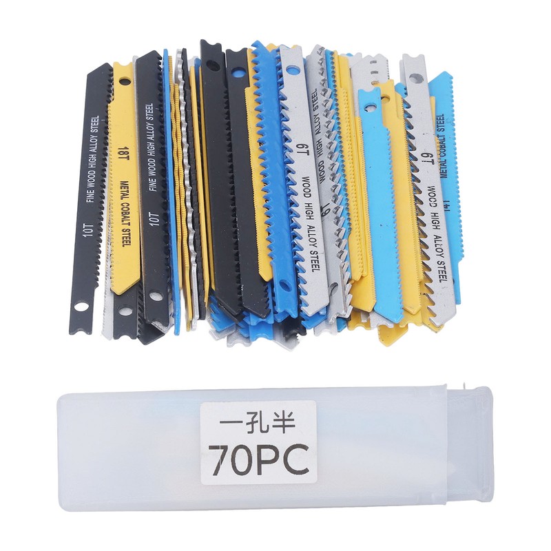 70 Pcs Jigsaw Blade Set 6 8 10 14 18