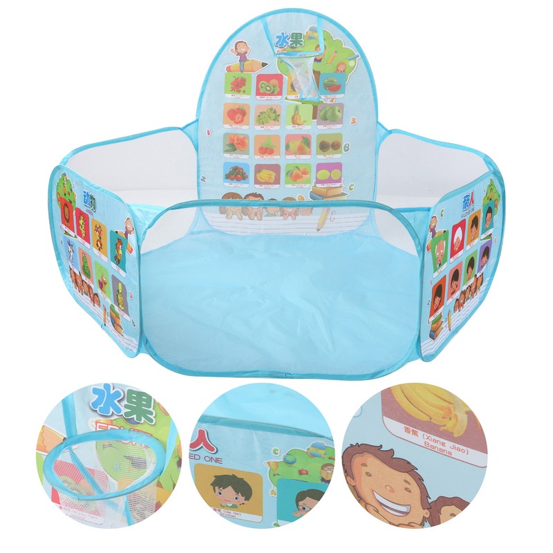 Children's 1.2m Basketball Pool Big Safe Foldable Blue Kids Indoor