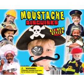 AA 48 STICK ON MOUSTACHES, DISGUISE CARNIVAL GOODY BAGS PINATAS, PARTY MUSTACHE