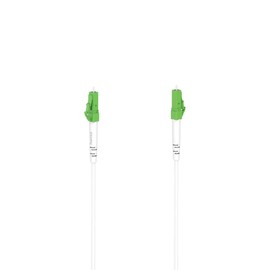 Hama Glasfaserkabel 15m (Netzwerkkabel, 10Gbit, Patchkabel, LC/APC auf LC/APC, Lichtwellenleiter, LWL Glasfaserkabel, Netzwerkkabel 15m, Gigabit Ethernet, Verbindung von Router, Switch) weiß