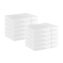 novelinks Transparent 4" x 6" Photo Storage Boxes - Photo Organizer Cases Photo Keeper Picture Storage Containers Box for Photos - 10 PACK (Clear)