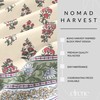 Elrene Home Fashions Nomad Harvest Block Print Fall/Thanksgiving Oval Tablecloth,