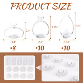 Glass Bud Vase Set of 28 Pcs for Rustic Wedding Centerpieces and Home Decor, Small Glass Vases for Flowers, Mini Bud Vase Set，Vintage Vases for Centerpieces