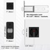 KIDOACOW Black Pocket Door Lock with Edge Pull, Red-Green Indication
