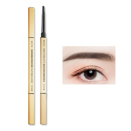 ZVEV (Double Ended Eyebrow Pencil) Extra Fine Refill, Soft Eyebrow Brush, Natural Eyebrow, 6 Different Eyeliner Full Color, Waterproof and Durable, Natural Brown, Fluffy Eyebrows, Wild Eyebrows,