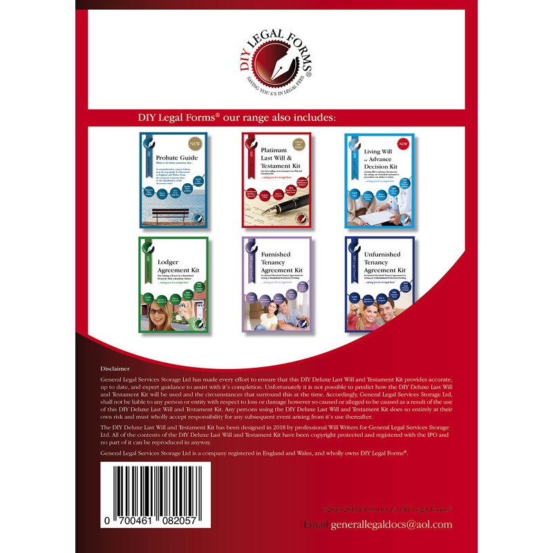 DIY Legal Forms Deluxe Last Will and Testament Kit. 2024-5