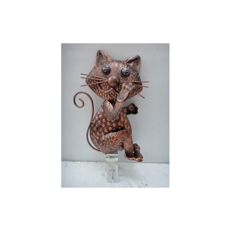 Westerholt GmbH Copper Look Cat Gutter and Fence Ornament