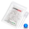CHANZON 100 pcs 5mm Blue Diffused LED Diode Lights (Frosted
