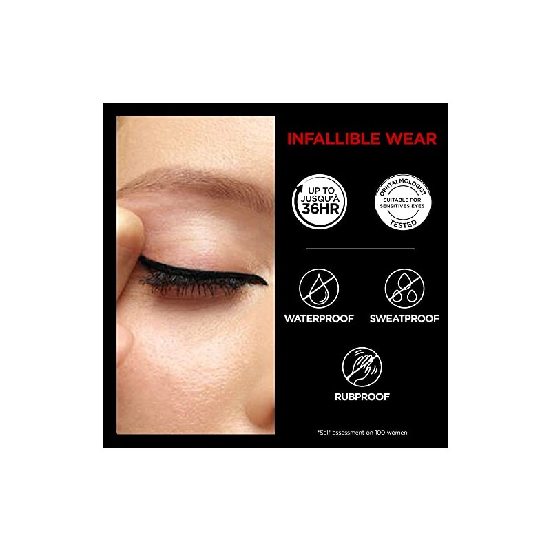 Lâ€™Oréal Paris Infallible Grip Mechanical Gel Eyeliner Pencil, Smudge-Resistant, Waterproof