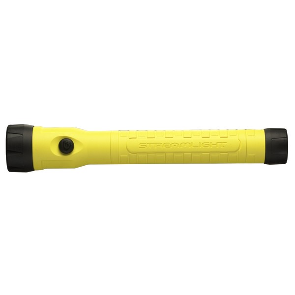 Streamlight 76412 PolyStinger LED HAZ-LO Intrinsically Safe Rechargeable Flashlight with 120-Volt AC/12-Volt DC Charger, Yellow - 130 Lumens