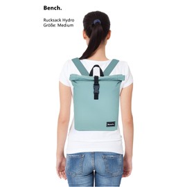 Bench Backpack Women's Girls Daypack Bag Medium Backpack Handbag Women's Backpack A4 Waterproof Tarpaulin Outdoor Hydro Compact 64222 + Bagboom Key Case, Sage / Mint Green 5800, Unit size