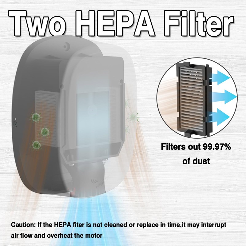 Oxassessly Commercial Compact Hand Dryer with HEPA Filter,High Speed Auto