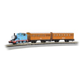 Bachmann Trains - Thomas with Annie and Clarabel Ready to Run Electric Train Set - N Scale, Blue