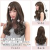 AQUADOL Wig, Long, Full Wig, Gradient, Curl, Pink, Black Hair,