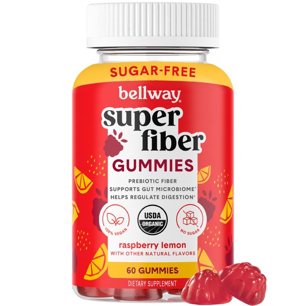 Bellway Super Fiber Gummies for Adults - Sugar Free Organic