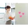 Mini Skater Hot Pink Kraft Paper Sticky Notes Heart Shaped