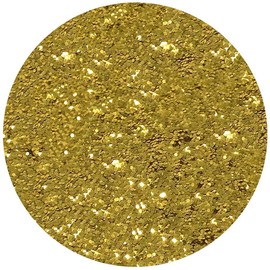 Hemway Premium Ultra Sparkle Glitter Multi Purpose Metallic Flake for Arts Crafts Nails Cosmetics Resin Festival Face Hair - Gold - Fine (1/64" 0.015" 0.4mm) 100g / 3.5oz