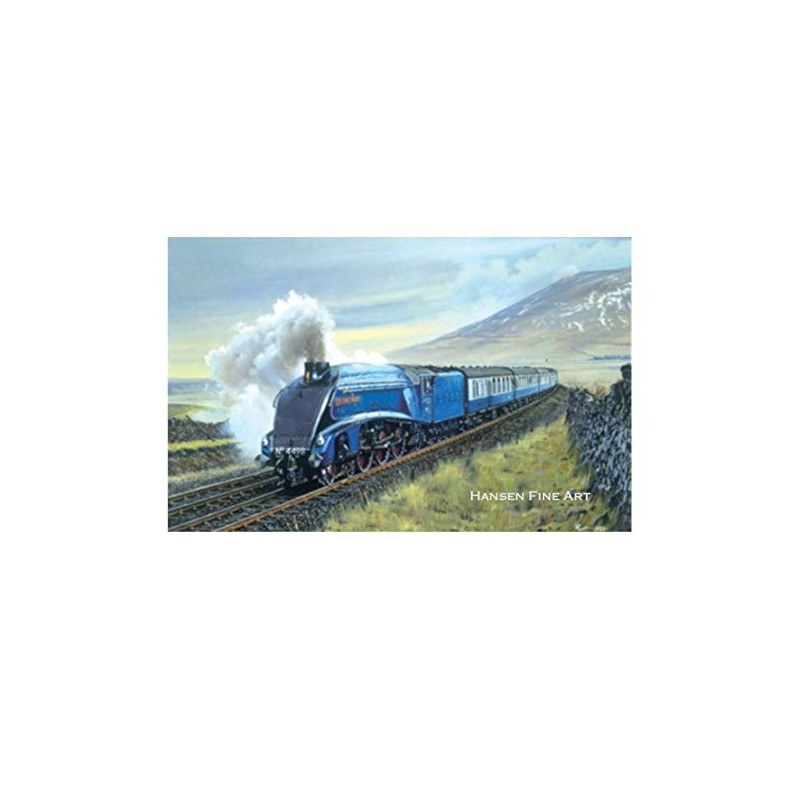 A4 4498 Sir Nigel Gresley Railway Steam Train Blank Birthday