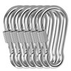 Wlikn Carabiner 304 Stainless Steel, Load Capacity 440.1 lbs (200