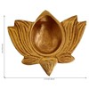 Purpledip Brass Diya Deepak Lotus: Small Oil Lamp for Home