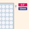 9000 Pieces, 1/2 inch - White Dot Stickers, Small Round