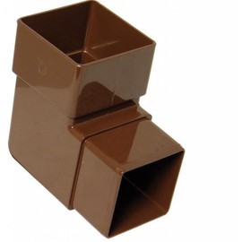 FLOPLAST 65mm Square Downpipe 92.5 Degree Offset Bend - Brown