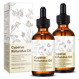 Premium Cyperus Rotundus Oil 2PC, 100% Pure & Natural Body Cyperus Rotundus Essential Oil, for Smooth Skin, Anti-Hair Growth, Natural & Effective Hair Removal Solution 60ml