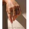 Positiva Jewelry Criss Cross Ring Women - Waterproof Gold Plated