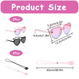WORUIB 2Pack Kids Sunglasses, Toddler Sunglasse With 2 Adjustable Eyeglass Retainer Cord, Sparkling Pink Children's Cute Sunglasses for Girls Boys UV Protection Outdoor