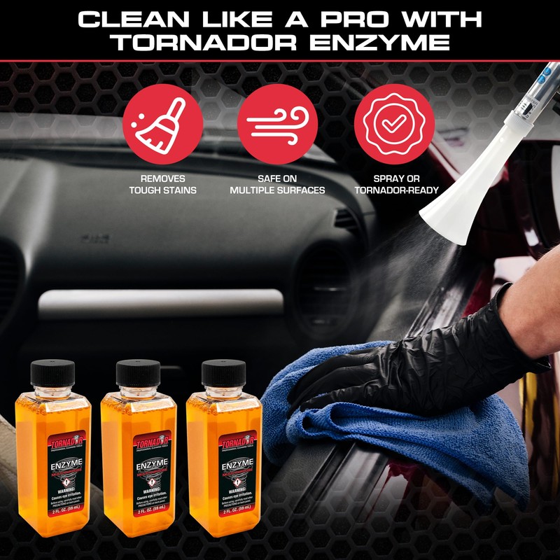 Tornador TC-ENZYME Multi-Purpose Enzyme Cleaner 2oz 3-Pack | Heavy-Duty Spot