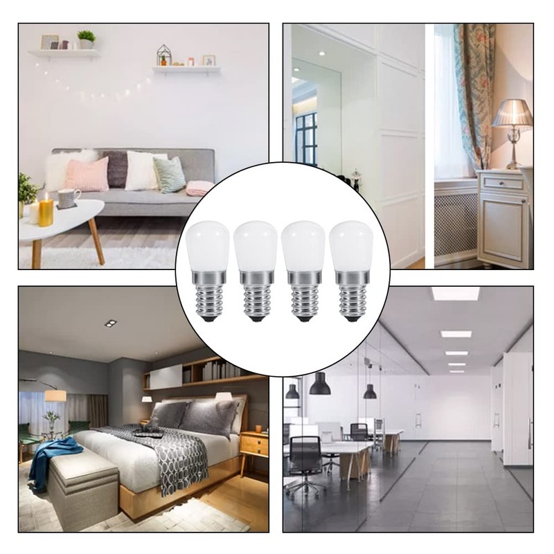 Zerodis LED Refrigerator Light Bulb E14 1.5W SMD 2835 Mini