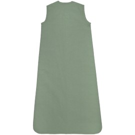 Meyco Baby Woven Plain Baby Sleeping Bag, Sleeping Bag (100% Cotton, Skin-Friendly, Secure Fit, Long Zip, Summer Sleeping Bag, Baby, Size: 90 cm), Forest Green