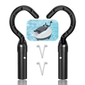 Eudaemiles 2 Pack Pool Hooks for Poles, Hook for Robotic Pool Cleaner, Pool Telescopic Pole Hooks Compatible with All Pool Vacuum Including Cordless, Above Ground and Underwater