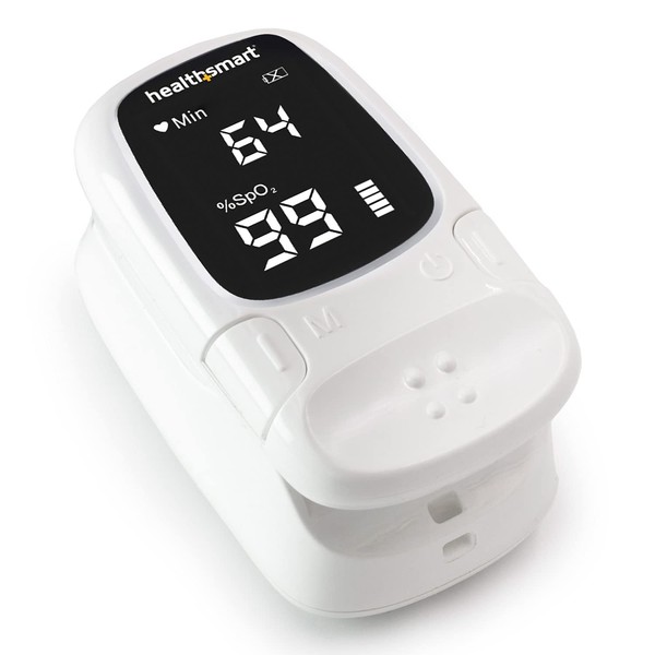 Healthsmart Digital Fingertip Sport Pulse Oximeter, Fast Results, FSA HSA Eligible, Easy-To-Read LED Display, Auto-Shutoff
