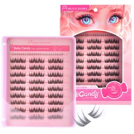 Natural Lash Clusters Wispy Cluster Eyelash Extensions 105Pcs Cluster Lash Extensions 10-13MM Soft & Thin Band Individual Lashes DIY at Home by MLEN DIARY