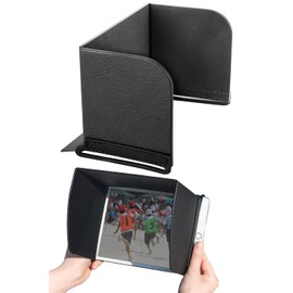 Monitor Sunshade, Sun Hood, Outdoor, LCD, Monitor Sunshade, Foldable, Compact, Outdoor, Screen, Anti-reflection, Hard to See Drone, Smartphone, Tablet, Screen, Display, Light Shield, Cover, Visor [For