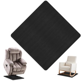 Recliner Pads for Hardwood Floors, 30 * 30 inches Non Slip Recliner Floor Protectors, Keep Furniture from Sliding, Black, 1 Pcs
