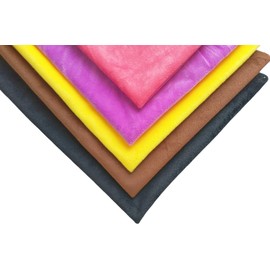 longshine-us 5pcs 19.7 x 15.8 Inch Assorted Multi Colors DIY Fabric Crystal Velvet Short Plush Decorative Cloth Jewelry Toy Fabric Sheet Pack DIY Craft Patchwork Sewing Squares for Hobby Craft