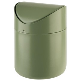 APS 40802 Table Waste Container in Smoke Green, Diameter 12 cm, Height 17 cm, with Bayonet Clasp