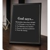 “God Says-Remember These Four Things" Inspirational Wall Print-8 x 10"-