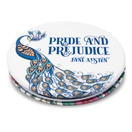 Steel Mill & Co Compact Mirror, Small Handheld Travel Mirror for Purse, Book Lovers/Book Club Stocking Stuffer Gift, Pride and Prejudice