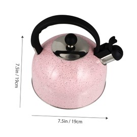 iplusmile 1pc Stainless Steel Whistling Kettle with Heat-Insulated Handle Water Heating Kettle for Induction and Gas Stoves Random Color