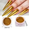 SUTOZMIWE 8 Jars Chrome Nail Powder Metallic Mirror Effect Pigment