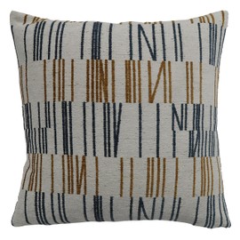 Riverbrook Home Zippered Cushion Cover Pillow with Removable Soft Angel Hair Filler, Bella London - Grey, 20 x 20-Inch