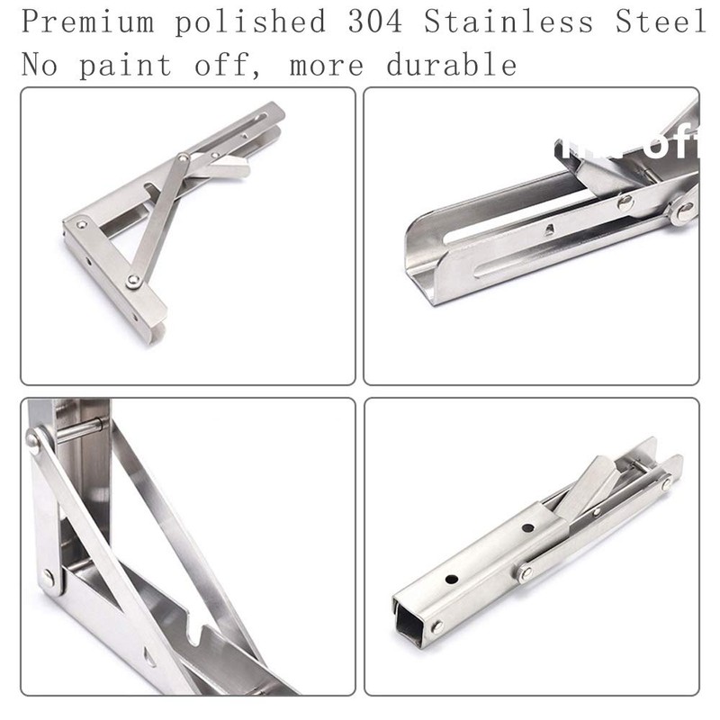 2PCS 14 Inch Folding Wall Mounted Shelf Bracket, Super Load