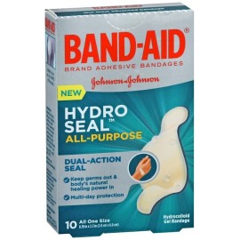 BAND-AID Hydro Seal Hydrocolloid Gel Bandages All Purpose 10 EA