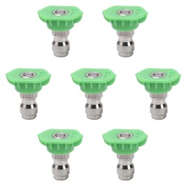 Pressure Washer Tips, 7 Pack Power Washer Nozzle Tips, 25 Degree Green, 1/4 Inch Quick Connect, 4000 PSI