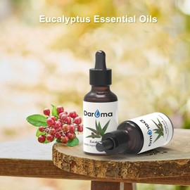 Eucalyptus Essential Oil, Daroma Aromatherapy Oils for Diffusers, 100% Pure Steam Distilled Premium Natural Oils for Yoga, Office, Home and DIY, Perfect for Relaxation, Premium Glass Dropper 20ML